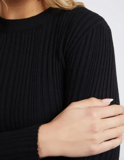 Greta Long Sleeve - Black-Foxwood-Lima & Co