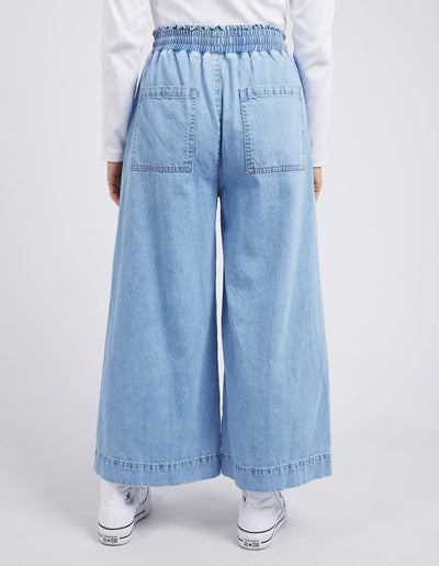 Greta Wide Leg Pant - Mid Blue Denim-Elm Lifestyle-Lima & Co