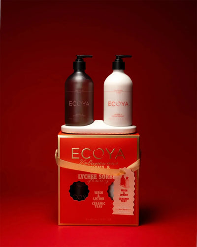 Guava & Lychee Sorbet Bathroom Gift Set-Ecoya-Lima & Co