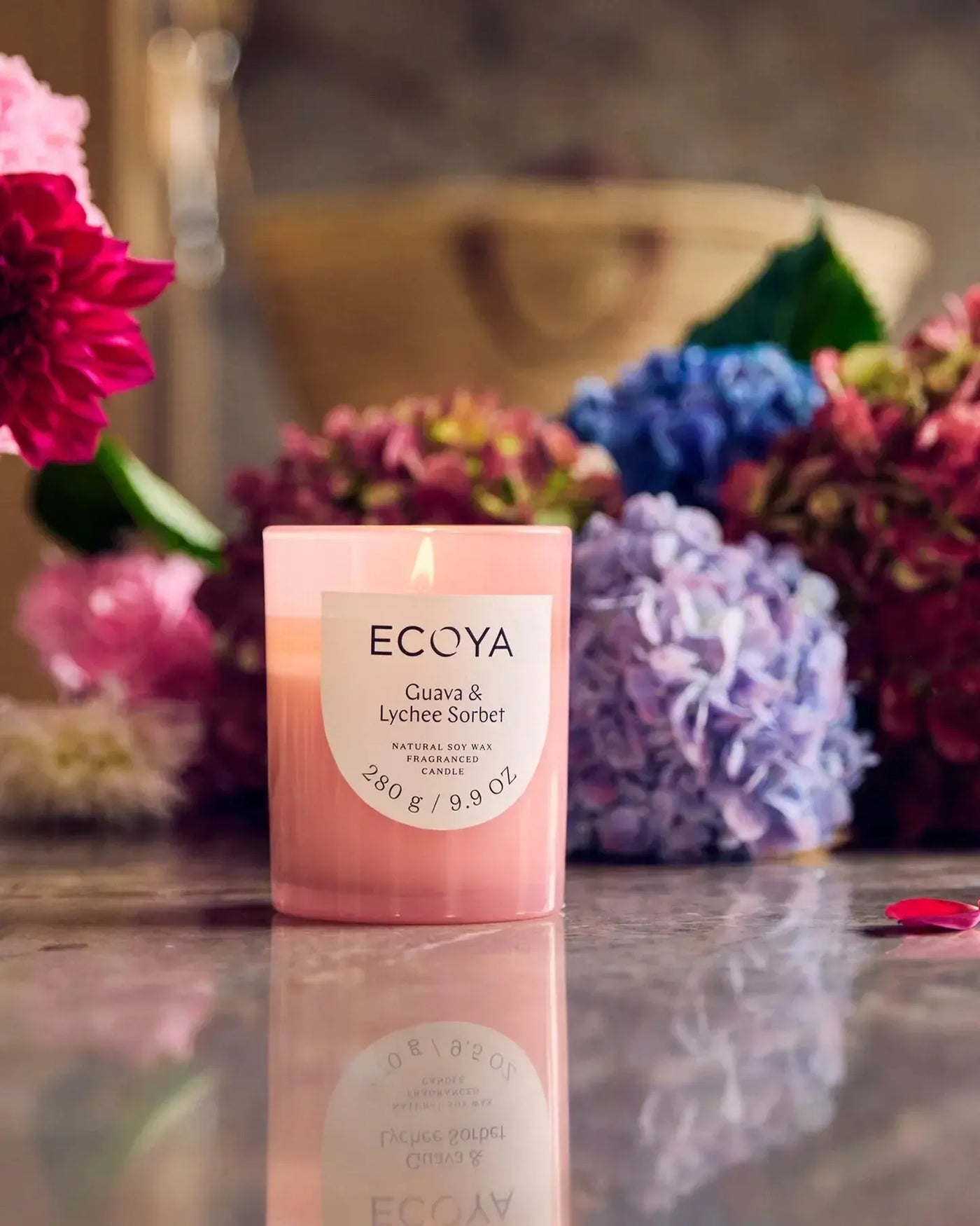 Guava & Lychee Sorbet Metro Candle-Ecoya-Lima & Co