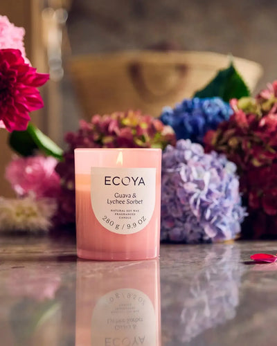 Guava & Lychee Sorbet Metro Candle-Ecoya-Lima & Co