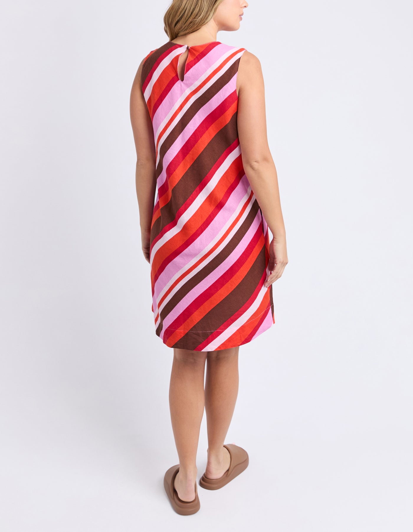 Guava Stripe Dress-Foxwood-Lima & Co
