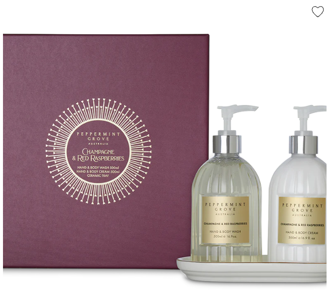 Hand & Body 500ml Set - Champagne & Red Raspberry-Peppermint Grove-Lima & Co