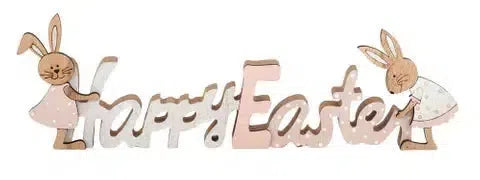 Happy Easter Sign With Bunnies-Lima & Co-Lima & Co