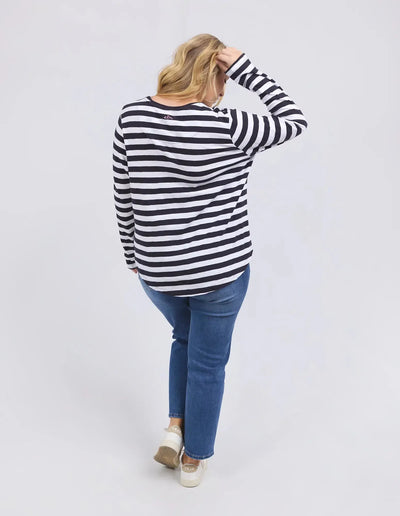 Harmony L/S Tee - Navy-Elm Lifestyle-Lima & Co