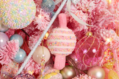 Hot Pink Sprinkles Swirl Bauble Hanging-Holly and Ivy-Lima & Co