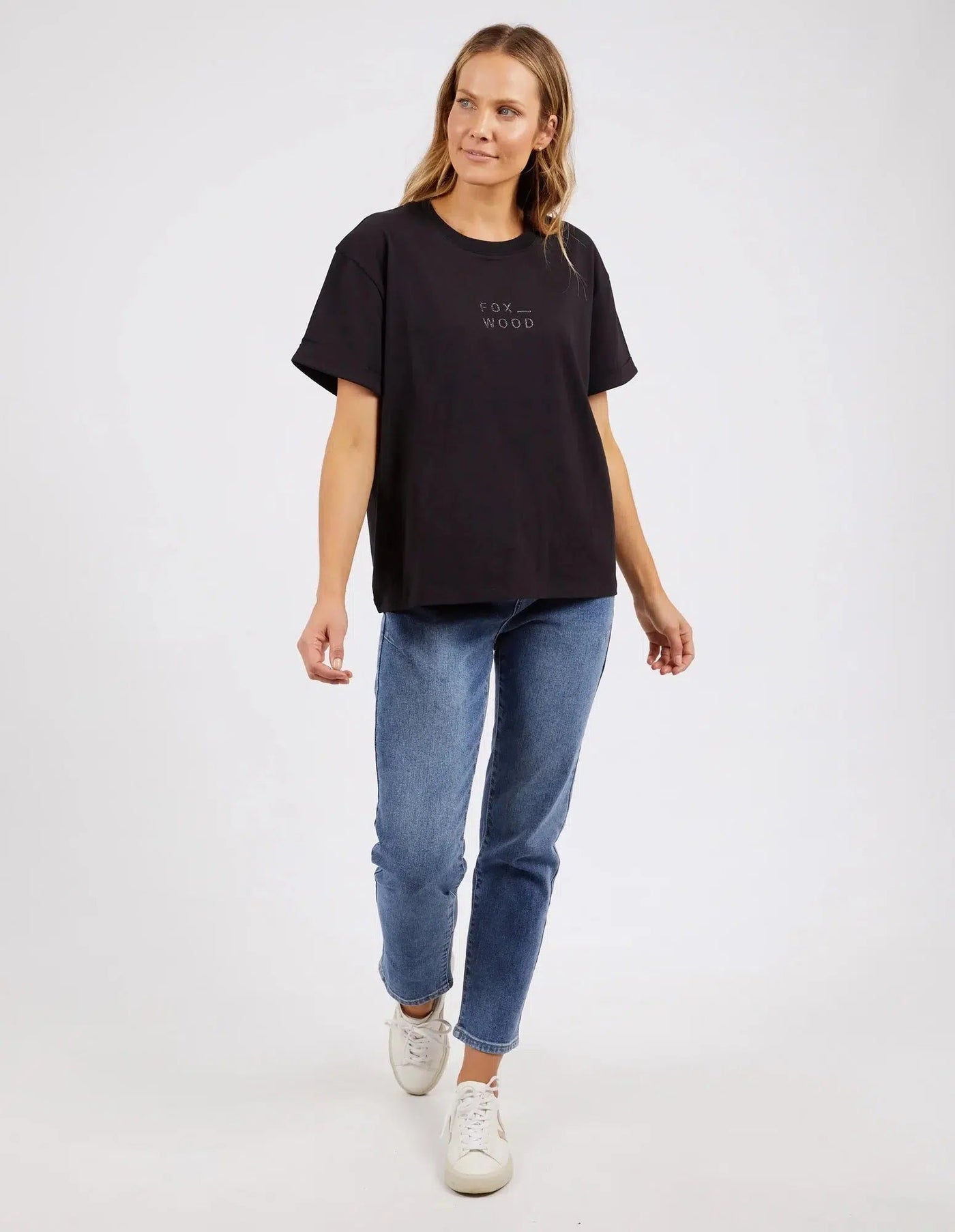 Huntleigh Oversized Tee - Black-Foxwood-Lima & Co