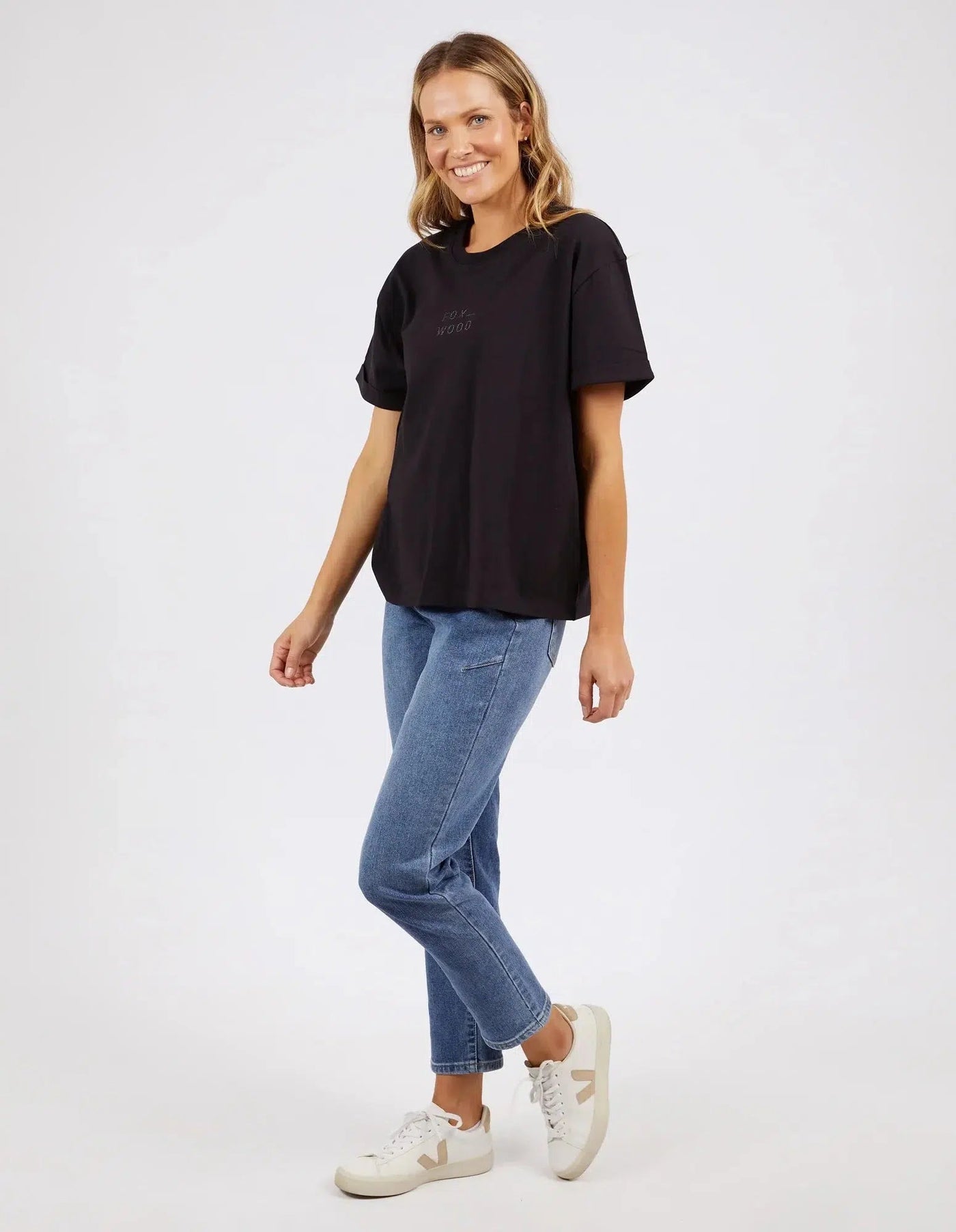 Huntleigh Oversized Tee - Black-Foxwood-Lima & Co