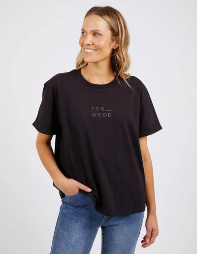 Huntleigh Oversized Tee - Black-Foxwood-Lima & Co