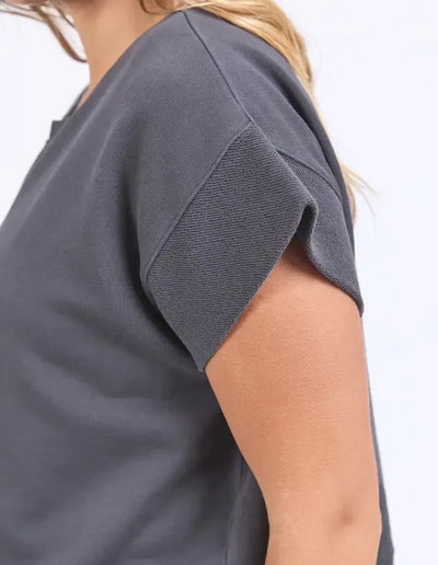 Hustler Tee - Charcoal-Foxwood-Lima & Co
