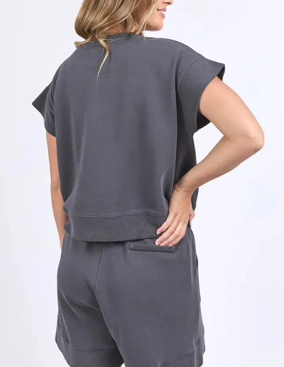 Hustler Tee - Charcoal-Foxwood-Lima & Co