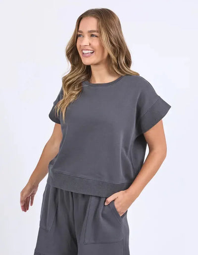 Hustler Tee - Charcoal-Foxwood-Lima & Co