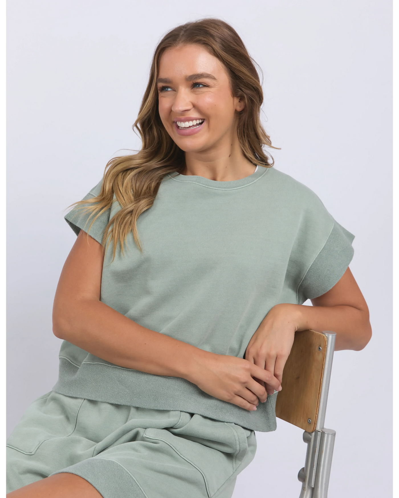 Hustler Tee - Iceberg Green-Foxwood-Lima & Co