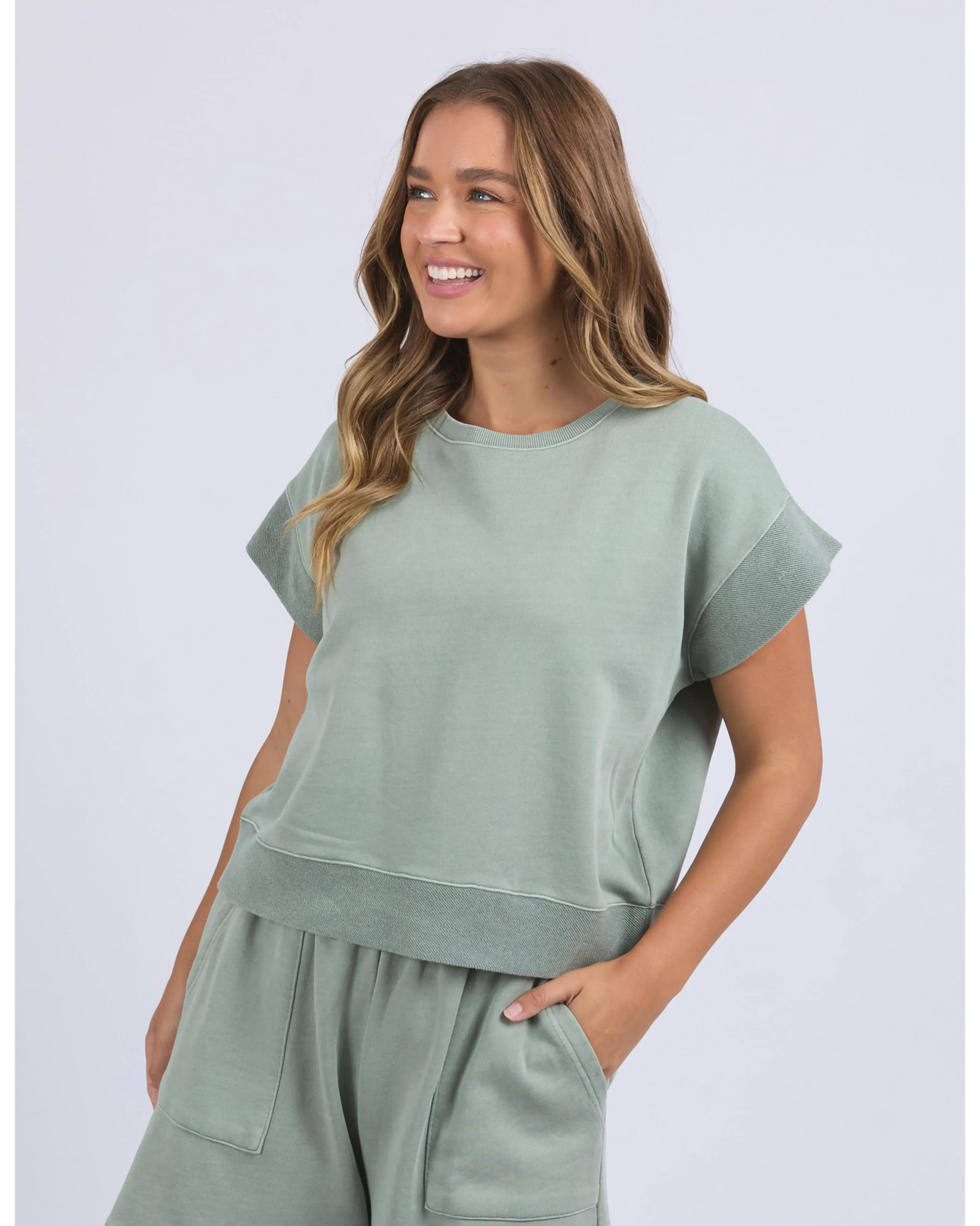 Hustler Tee - Iceberg Green-Foxwood-Lima & Co
