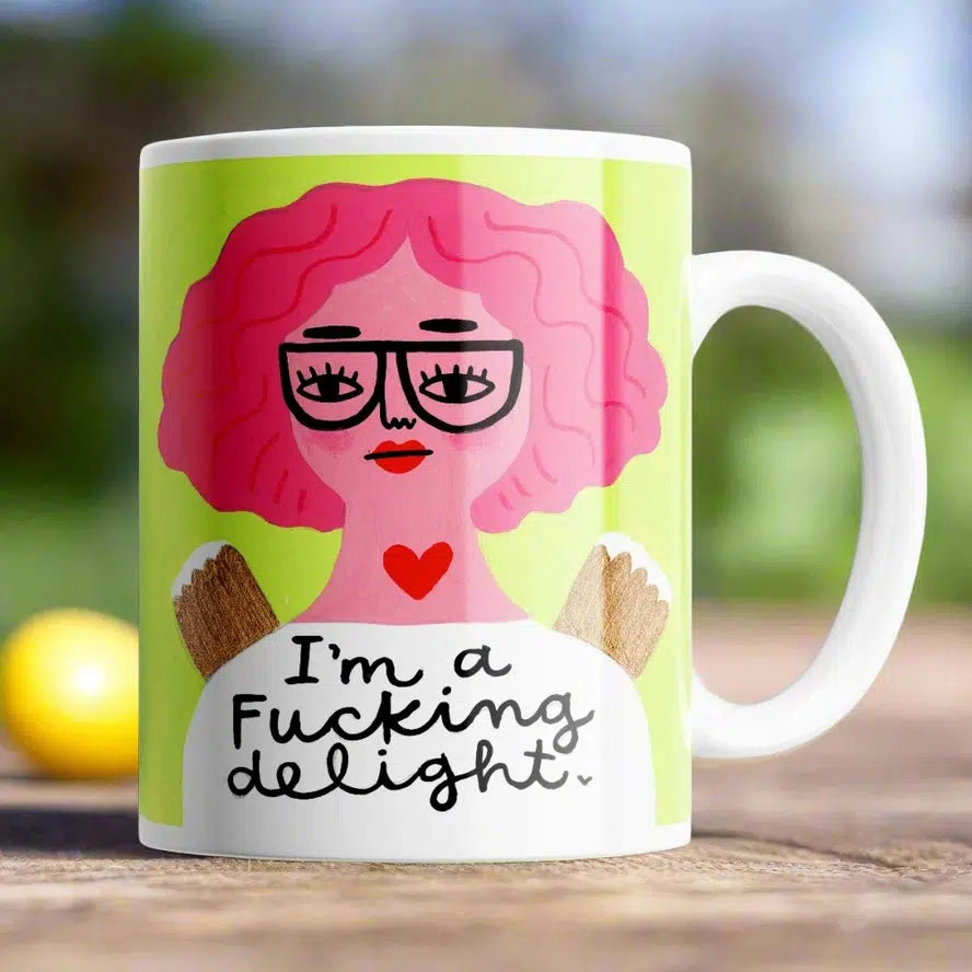 Im A Fucking Delight Grumpy Angel Mug-Lima & Co-Lima & Co