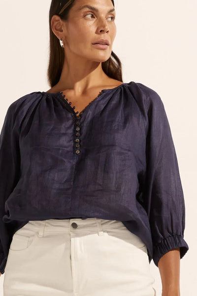 Imbue Top - Indigo-Zoe Kratzmann-Lima & Co