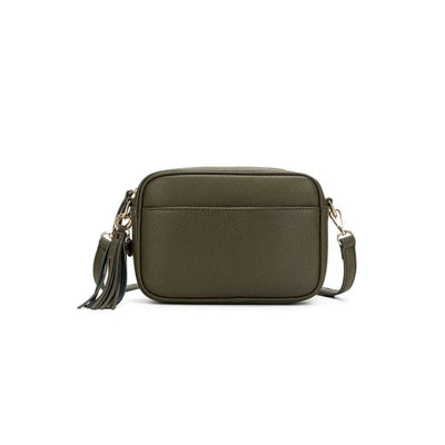 Indie Dark Olive Crossbody Bag-Black Caviar-Lima & Co