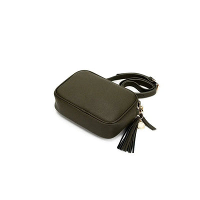 Indie Dark Olive Crossbody Bag-Black Caviar-Lima & Co