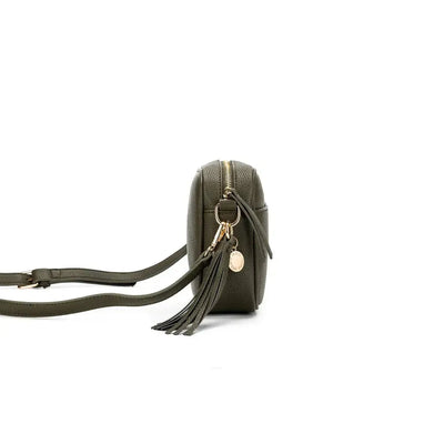 Indie Dark Olive Crossbody Bag-Black Caviar-Lima & Co