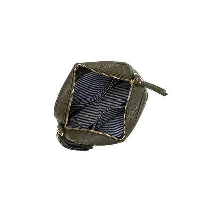Indie Dark Olive Crossbody Bag-Black Caviar-Lima & Co