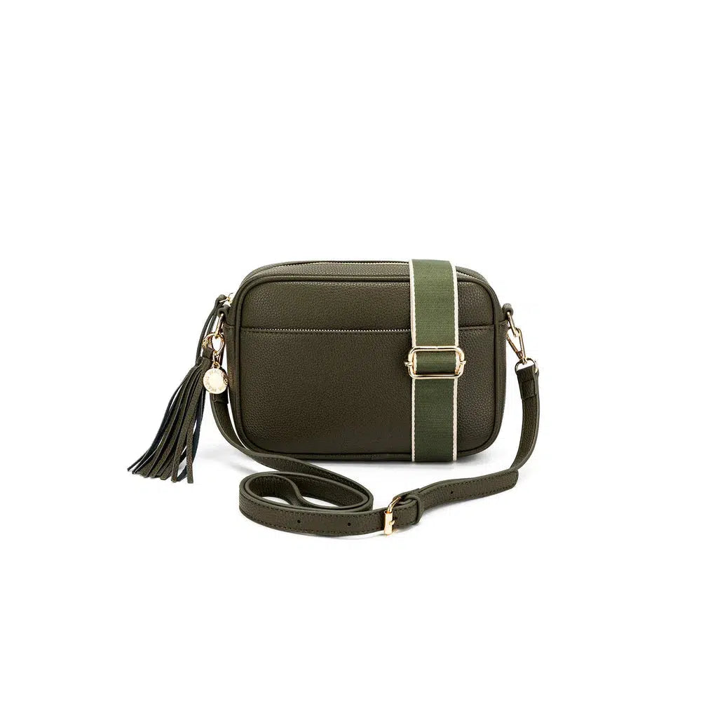Indie Dark Olive Crossbody Bag-Black Caviar-Lima & Co