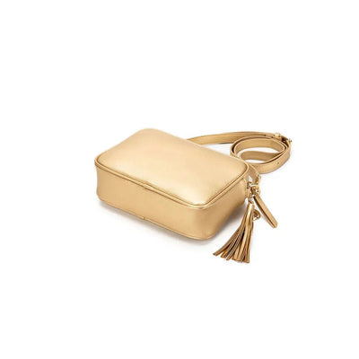 Indie Gold Crossbody Bag-Black Caviar-Lima & Co