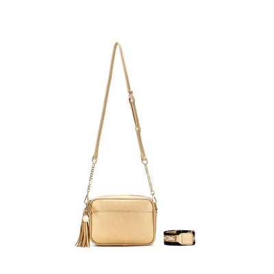 Indie Gold Crossbody Bag-Black Caviar-Lima & Co