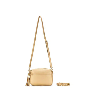 Indie Gold Crossbody Bag-Black Caviar-Lima & Co