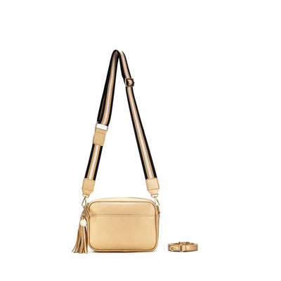 Indie Gold Crossbody Bag-Black Caviar-Lima & Co