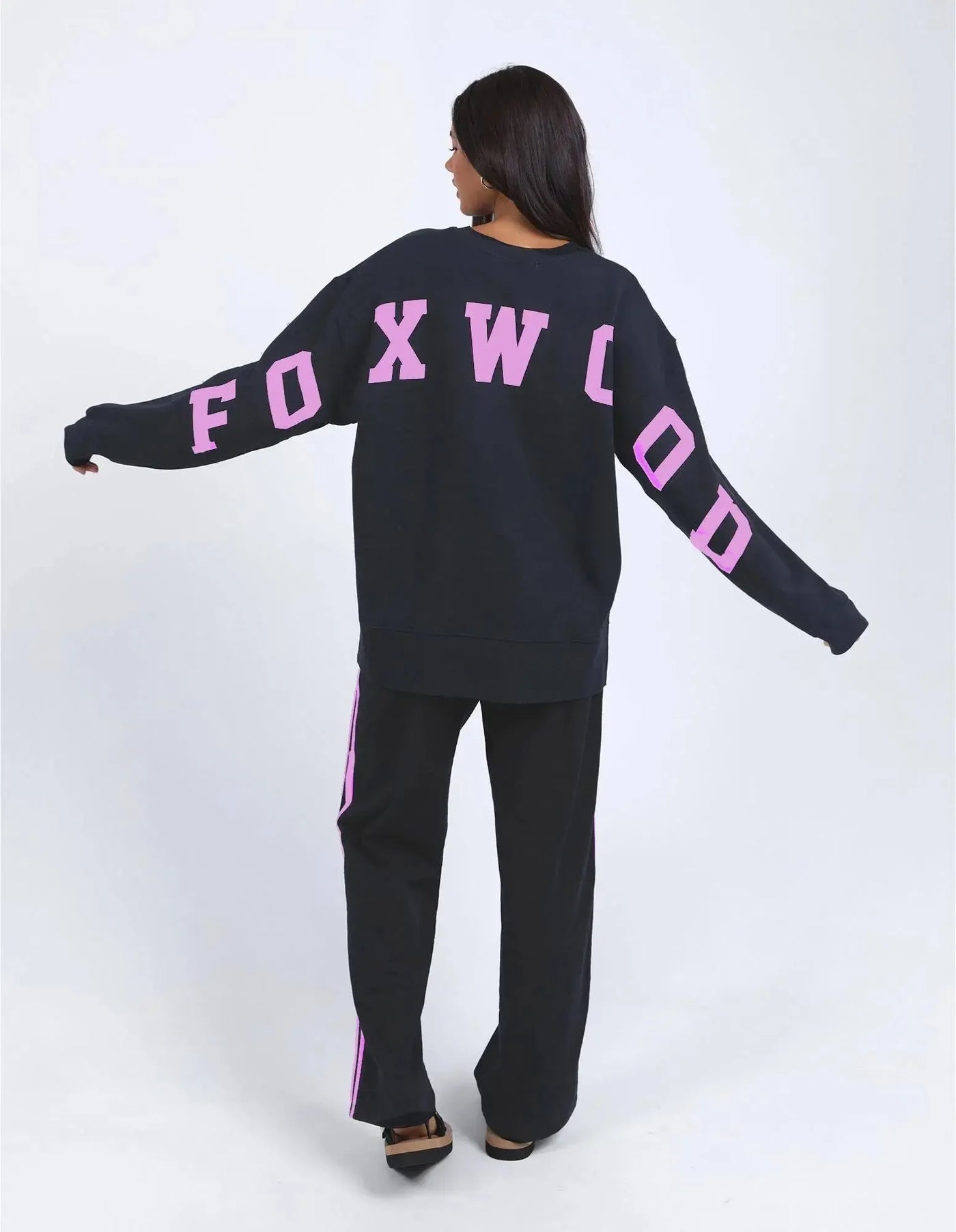 Interval Crew - Navy with Neon Pink-Foxwood-Lima & Co