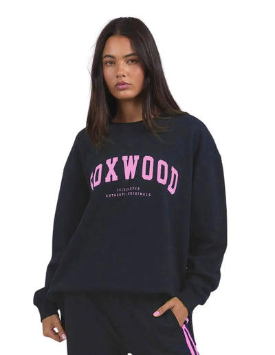 Interval Crew - Navy with Neon Pink-Foxwood-Lima & Co