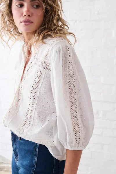 Isabella Shirt - White-Kireina-Lima & Co