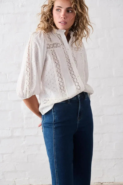 Isabella Shirt - White-Kireina-Lima & Co