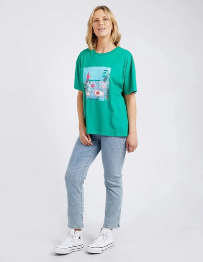 Island In The Sun Tee - Green-Elm Lifestyle-Lima & Co