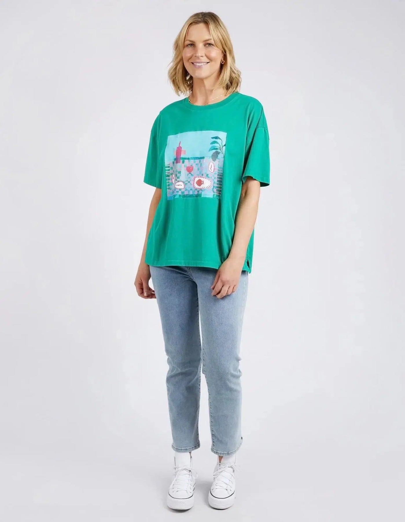 Island In The Sun Tee - Green-Elm Lifestyle-Lima & Co