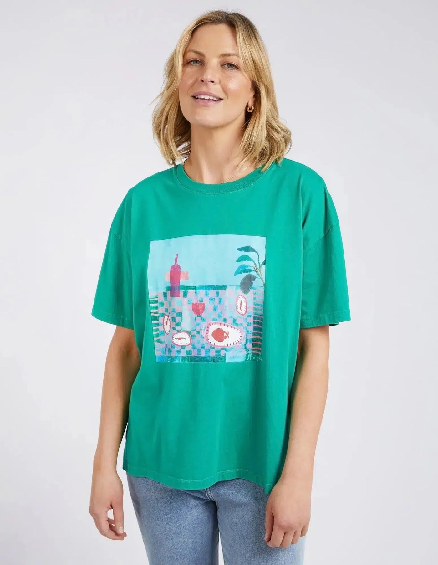 Island In The Sun Tee - Green-Elm Lifestyle-Lima & Co