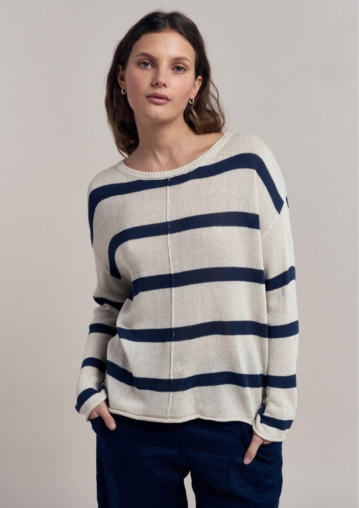 Ivy Knit Jumper - Navy-Little Lies-Lima & Co