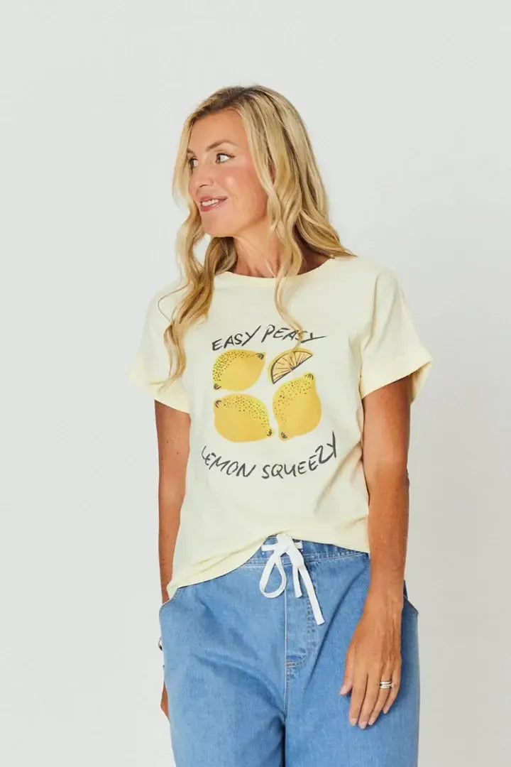 Jade Relaxed Tee - Lemon Sqeezy-The Others-Lima & Co