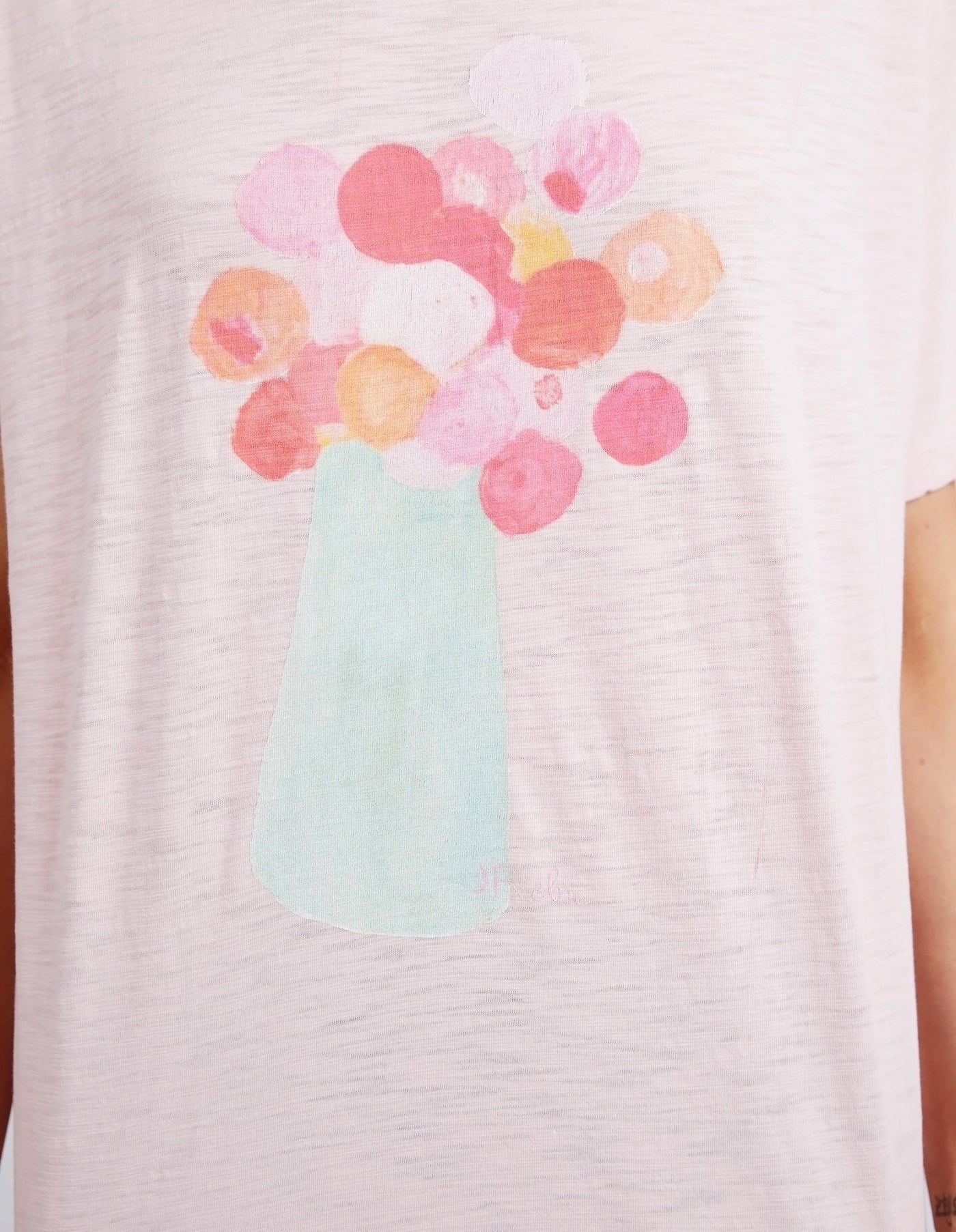 Janey Floral Tee - Pink-Elm Lifestyle-Lima & Co