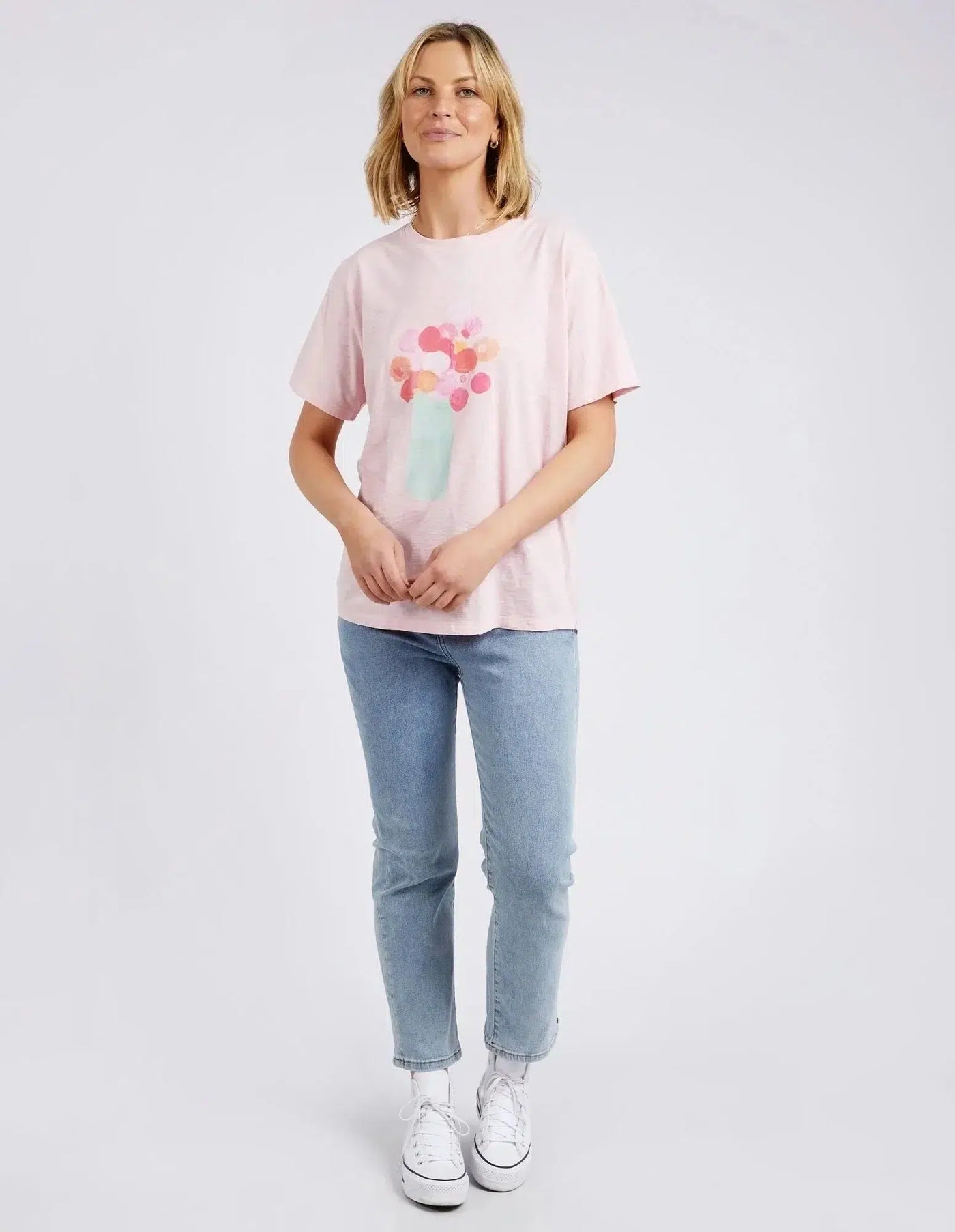 Janey Floral Tee - Pink-Elm Lifestyle-Lima & Co