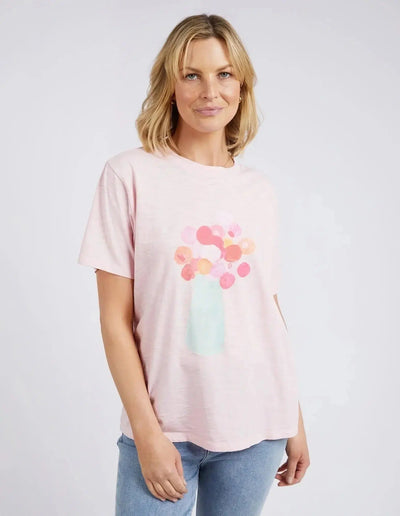 Janey Floral Tee - Pink-Elm Lifestyle-Lima & Co