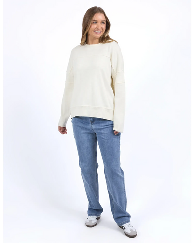 Jayne Throw On Knit - Vintage White-Foxwood-Lima & Co