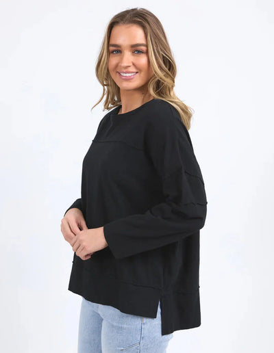 Jayne Throw On Top - Black-Foxwood-Lima & Co