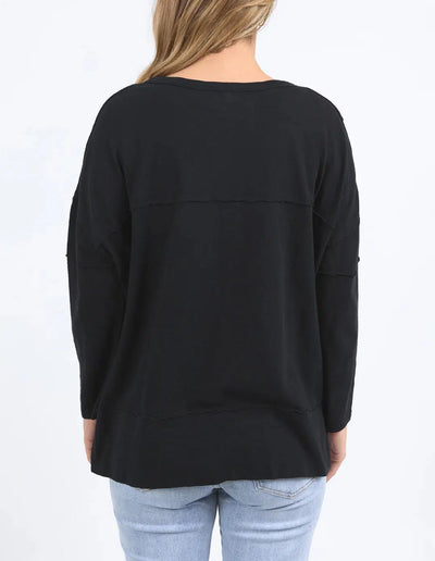 Jayne Throw On Top - Black-Foxwood-Lima & Co