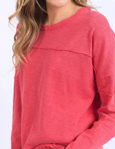 Jayne Throw On Top - Cayenne Red-Foxwood-Lima & Co