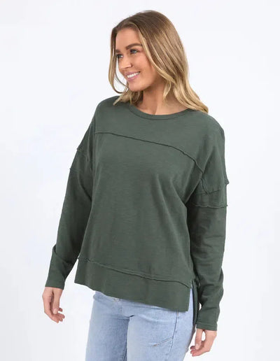 Jayne Throw On Top - Khaki-Foxwood-Lima & Co
