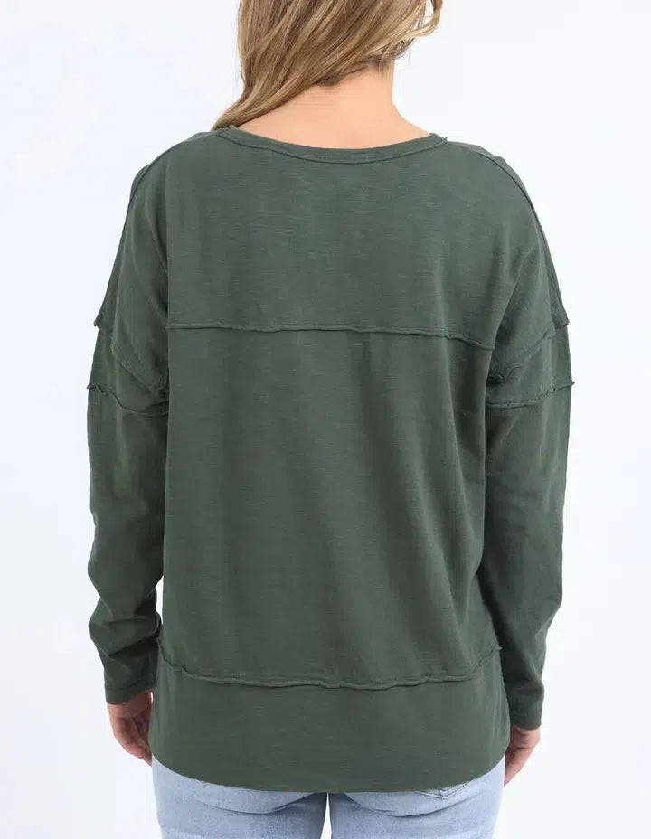 Jayne Throw On Top - Khaki-Foxwood-Lima & Co