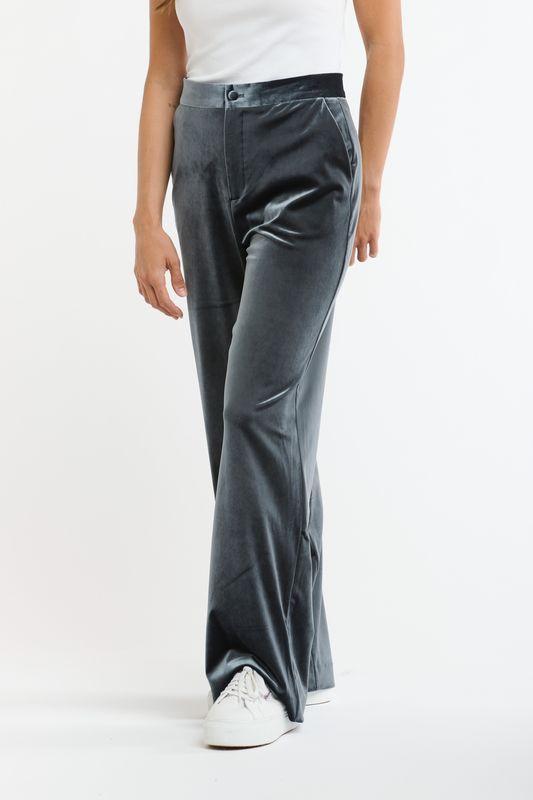 Jets Velvet Pant - Grey-Italian Star-Lima & Co