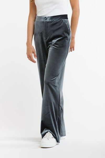 Jets Velvet Pant - Grey-Italian Star-Lima & Co