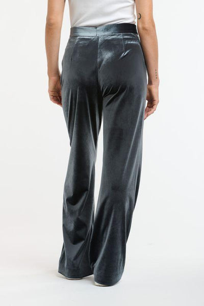 Jets Velvet Pant - Grey-Italian Star-Lima & Co